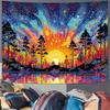 Kanuyee Abstract Sunset Landscape Wall Tapestry, Colorful Nature Scenery Tapestries for Room Decor, Modern Tapestry 60x44 Inch