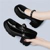 Coarse Heel Hot Diamond with Women's Single Shoes, Spring New Thick-soled French Small Fragrance