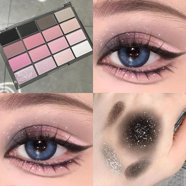 Sixteen Color Eyeshadow Pearlescent Matte Fine Glitter Low Saturation Earth Tone Daily Korean Palette Eyes Makeup