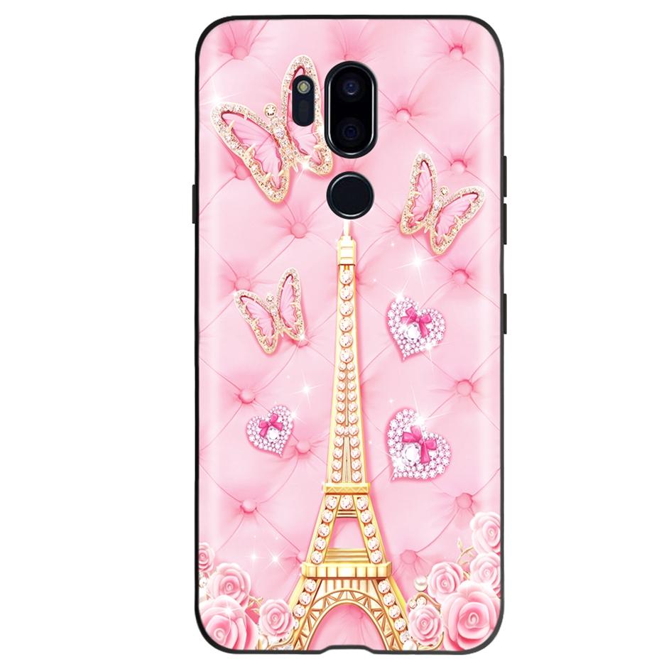 For LG G7 ThinQ Case G710 LM-G710 Cute Cat Butterfly Shockproof Soft Silicone Phone Case For LG G7 ThinQ Back Cover 6.53'' Coque