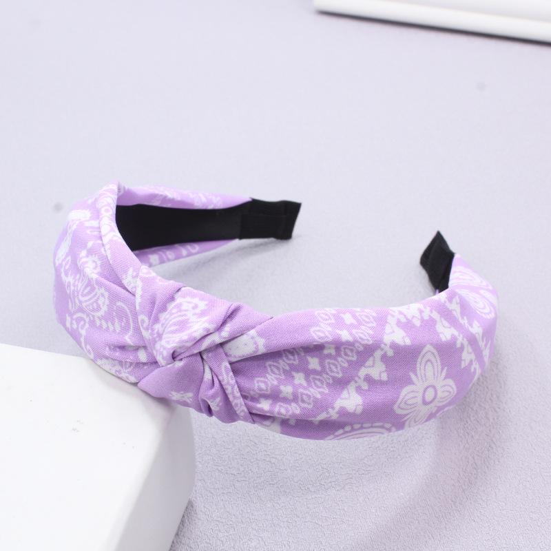 Chic Floral Printed Headband for Women Polka Dot Hairband Fashion Hair Accessory for Girls Daily Use