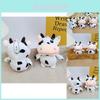 Adorable Plush Cow Keychain Cute Black And White Spotty Cow Wedding Gift Accessory