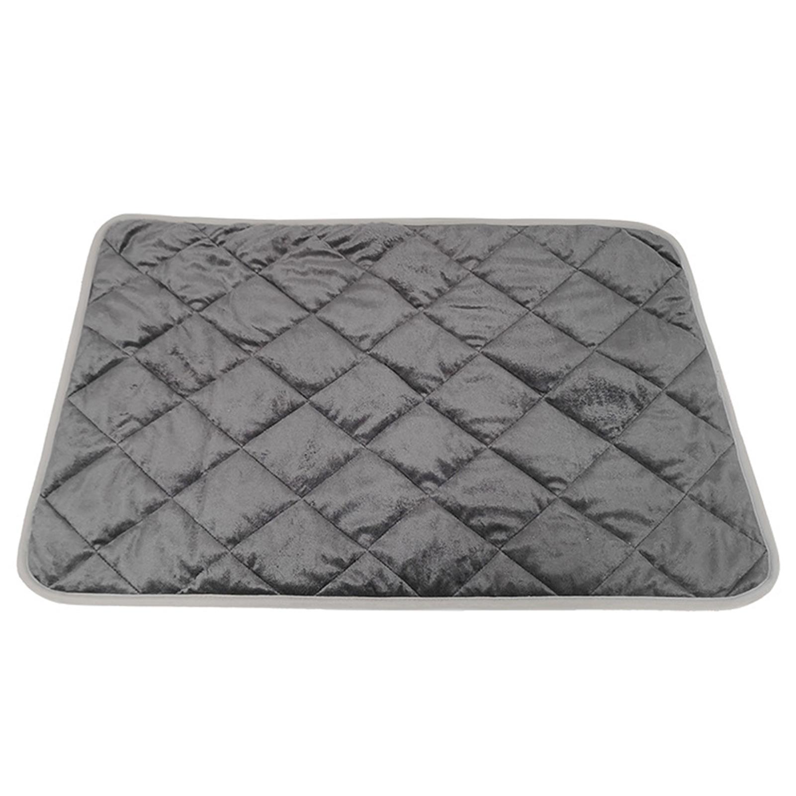 

Pet Warm Self Heating Blanket Soft Top No Electricity Easy to Clean Pad for Puppies Kitten Old Dogs M сірий колір
