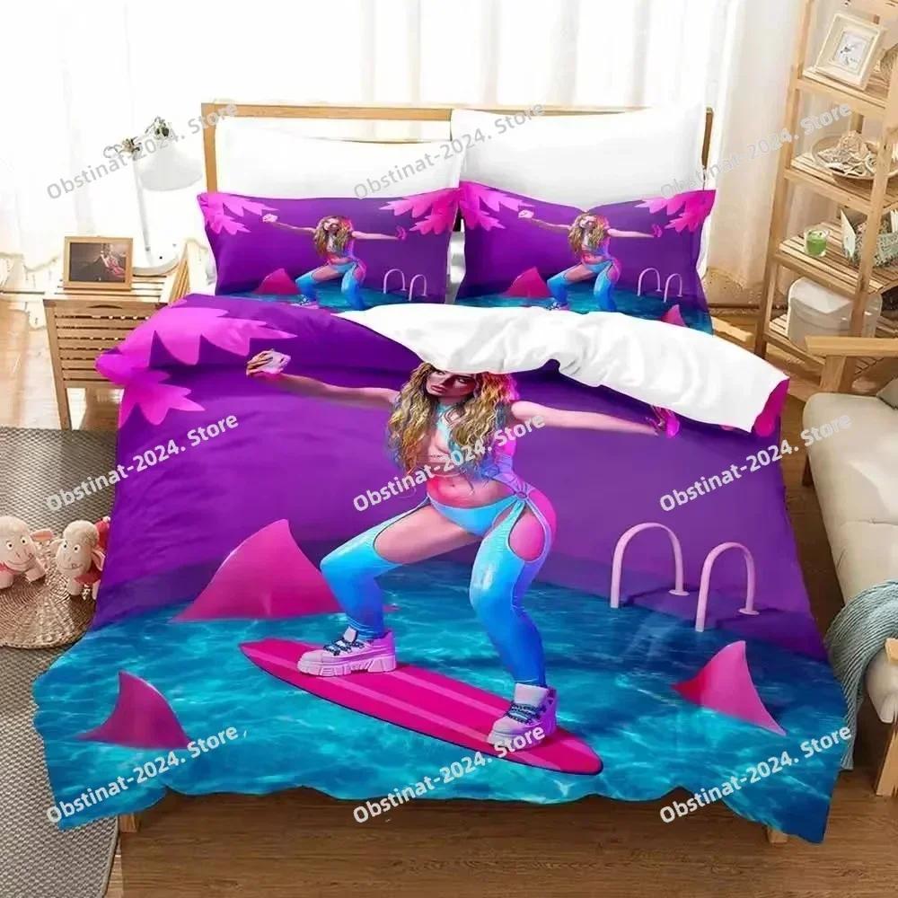 Popular Kawaii Sexy Girl Bedding Set Printed single Comforter Quilt Duvet Cover Pillow Case 3 Pieces Sets Kids Adult Size