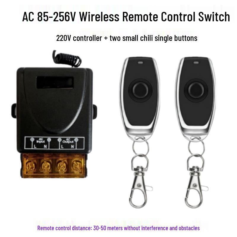220V 30A Wireless Remote Control Switch for Water Pump, Motor, Range Hood, Exhaust Fan, and Sprayer.