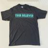 Vintage 1989 True Believer T-Shirt Herren L/XL 80er Jahre Film Single Stitch Glaube Gott Unisex T-Shirt