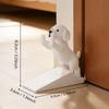 Movable 3D Printed Dog Door Stop Cute Puppy Shape Anti-Slip Door Wedge Creative Decor for Apartment Office Entryway