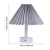 Pleated Shade Table Lamp in Warm Light Button Control for Bedrooms Offices and Living Rooms