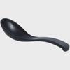 A5 Black Matte Melamine Long Handle Soup Spoon - Food Grade Porcelain Imitation for Restaurants, Hotels, and Hot Pots.