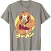Ramen Sloth Japanese T-Shirt Harajuku Men Clothing Anime Clothes Cotton Daily Four Seasons Tees Women Men Shirt