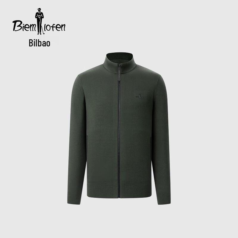 

Biyinlefen Men s 16-Gauge Superfine Wool Stand-Collar Jacket M