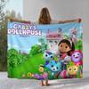 Süßes Gabby's Puppenhaus Cartoon Mädchen Flanelldecke, Ultra Weiche Warme Plüschdecke für Zuhause Schlafzimmer Bett Sofa Abdeckung Camping Picknick