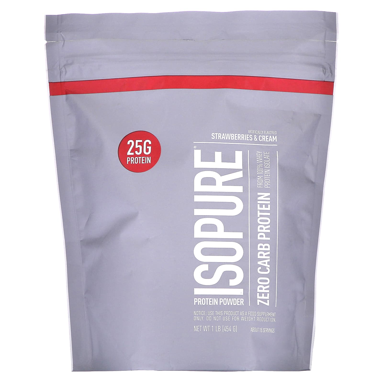 

Isopure, Zero Carb Protein Powder, Strawberries & Cream, 1 lb (454 g)