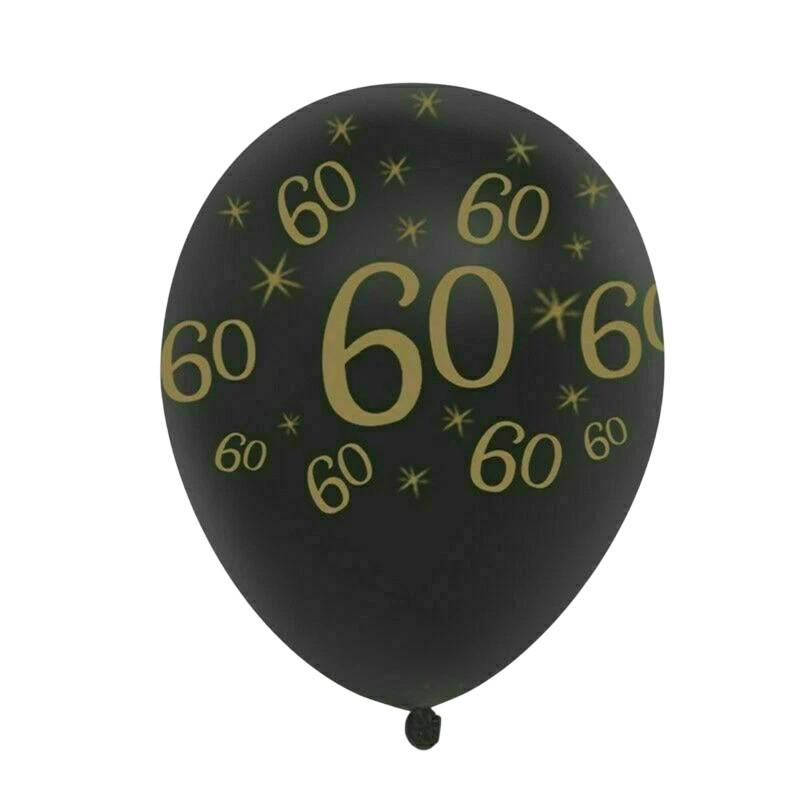 Creative Party Latex All-Over Print 60th Balloons (Pack of 6)