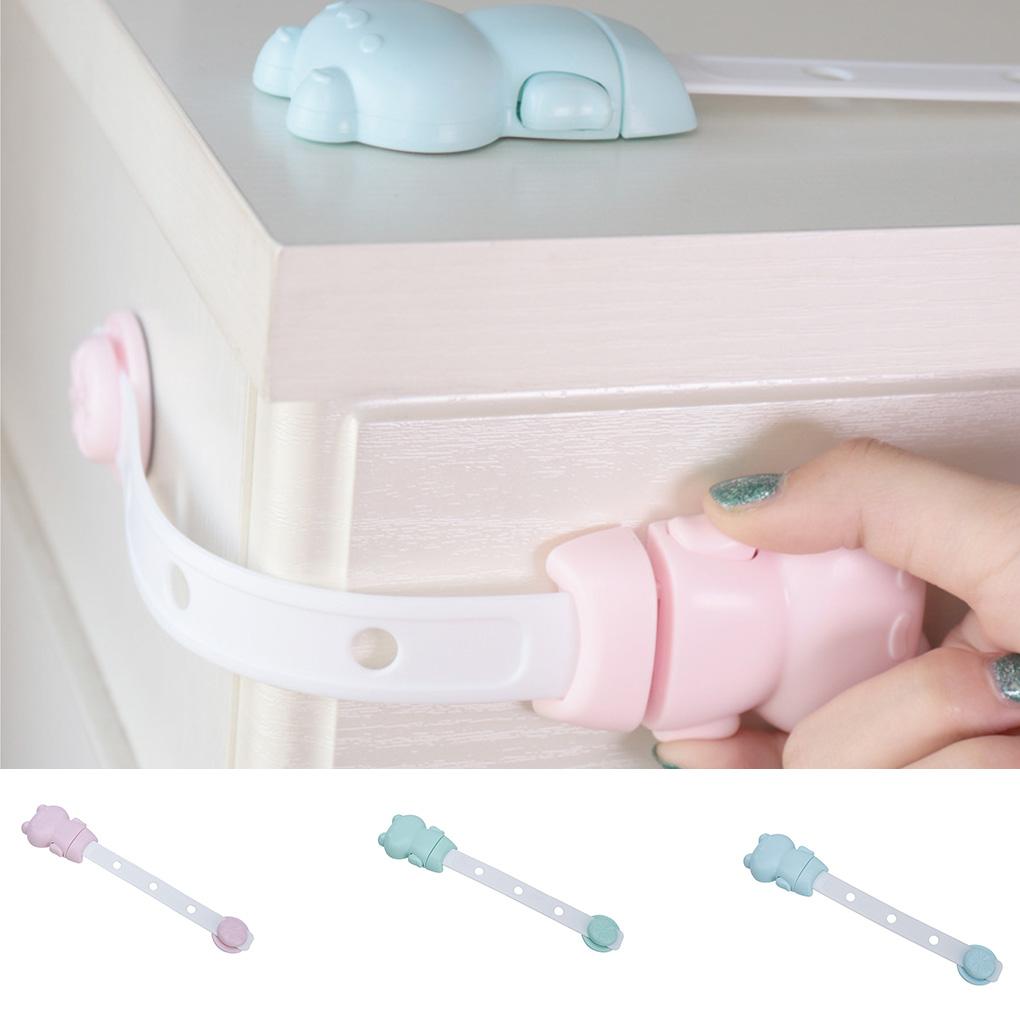 4pcs Cartoon Child Protection Lock Cabinet Drawer Furniture Anti\-Pinch Safety Bumper Adjustable Multifunctional Lock Household