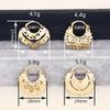 Bohemian Fine Lace Women's Earrings - Ethnic Hollow Flower Hollow Pendant Earrings, Suitable for Daily, Party, and Vacation Wear