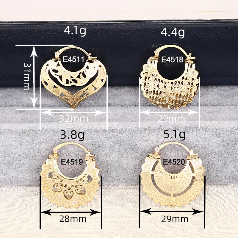Bohemian Fine Lace Women's Earrings - Ethnic Hollow Flower Hollow Pendant Earrings, Suitable for Daily, Party, and Vacation Wear