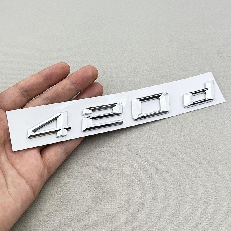 3D ABS Car Letters Logo 420d 428d Badge Sticker Rear Trunk Emblem Decals For BMW 4 Series 420d 420i F32 F36 Auto Tail Marking