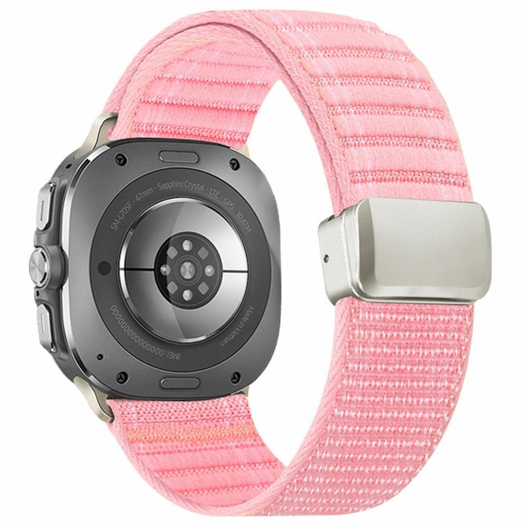 Für Samsung Galaxy Watch Ultra (2025) 47mm / Ultra 47mm Uhrenarmband Magnetverschluss Wellenmuster Nylon-Armband