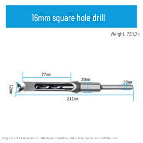 Premium British Lengthened Woodworking Tenon Machine with 4PC Square Hole Drill Bits