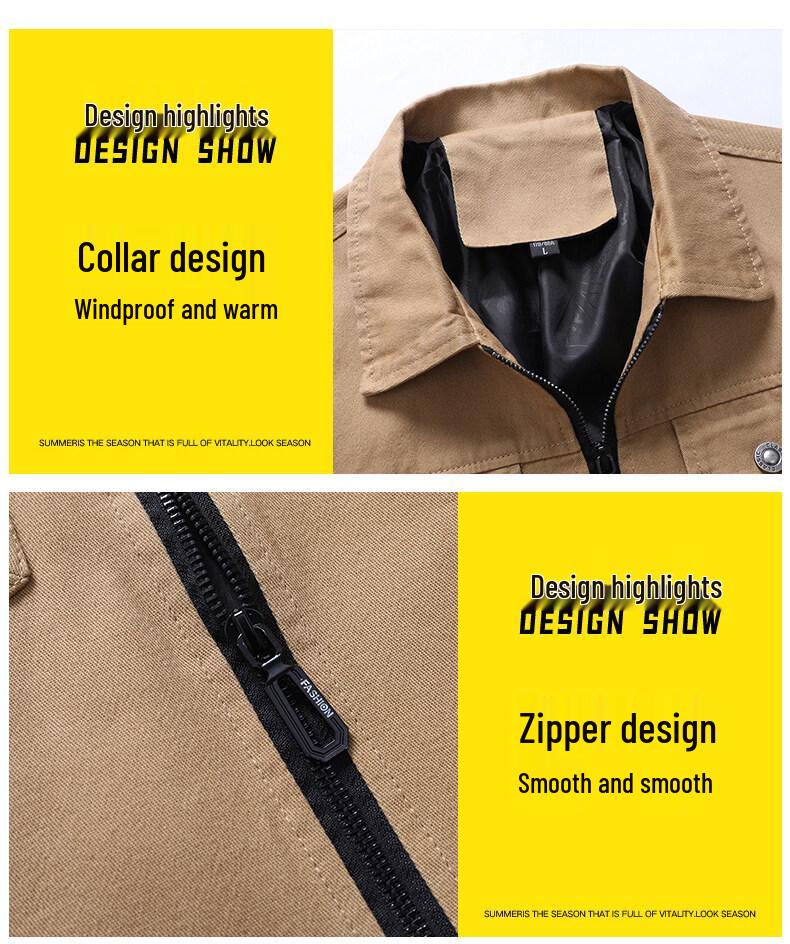 Men's Casual Black Denim Jacket, Versatile Spring & Autumn Workwear, Trendy Turn-Down Collar Top