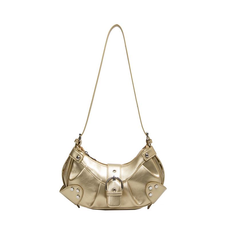 2026 Koreanischer Stil Damen Umhängetasche aus weichem Leder Motorradtasche