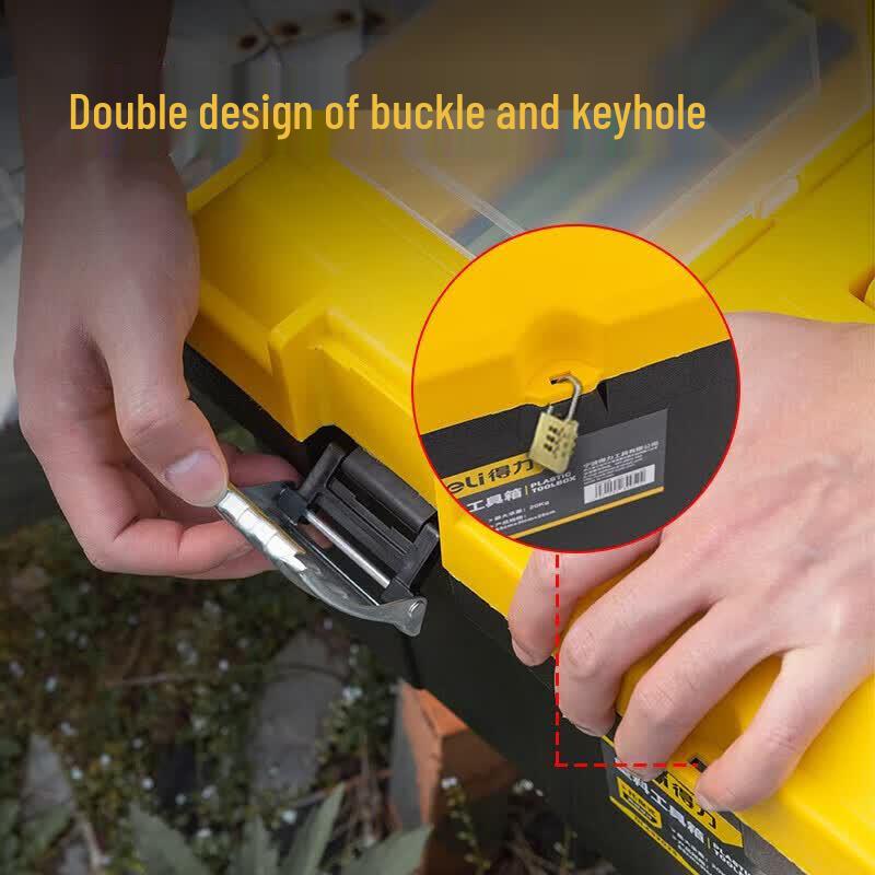 Deli 23-inch Outdoor Metal Buckle Toolbox