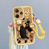 KEYSION Shockproof Case for Redmi 12 4G 5G with Lanyard Silicone Cute 3D Cartoon Doll Phone Cover for Xiaomi Redmi 12 5G