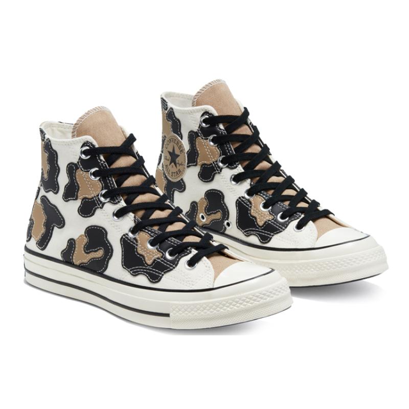 Converse Chuck Taylor All Star 1970s "Hacked Archive" Cow Print High Top Espadrille Unisex White Brown