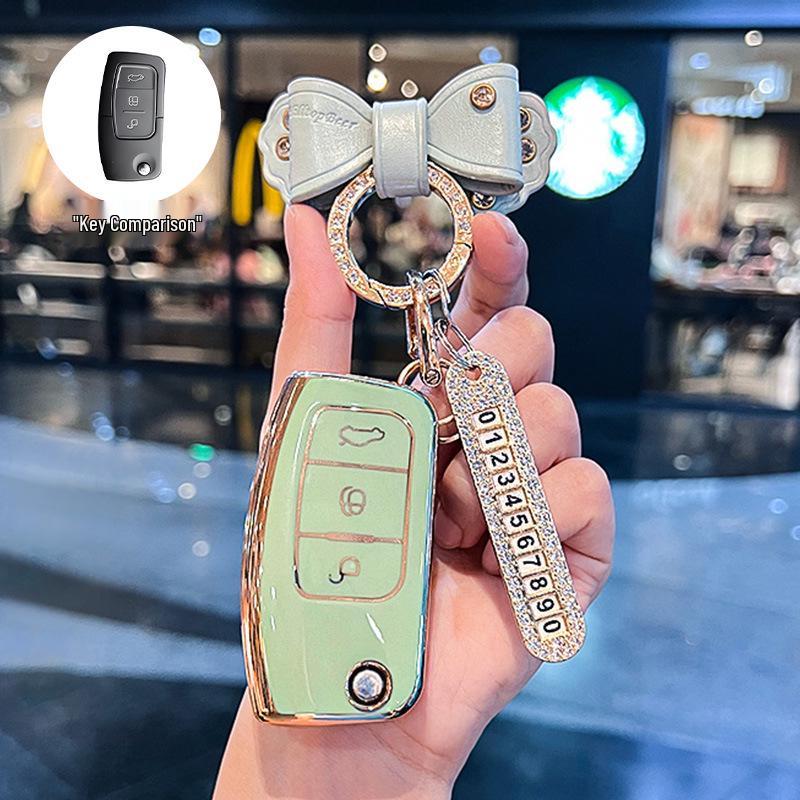 Ford 09-13 Classic Focus Fiesta Key Case, 16/18 EcoSport Old Model Key Bag