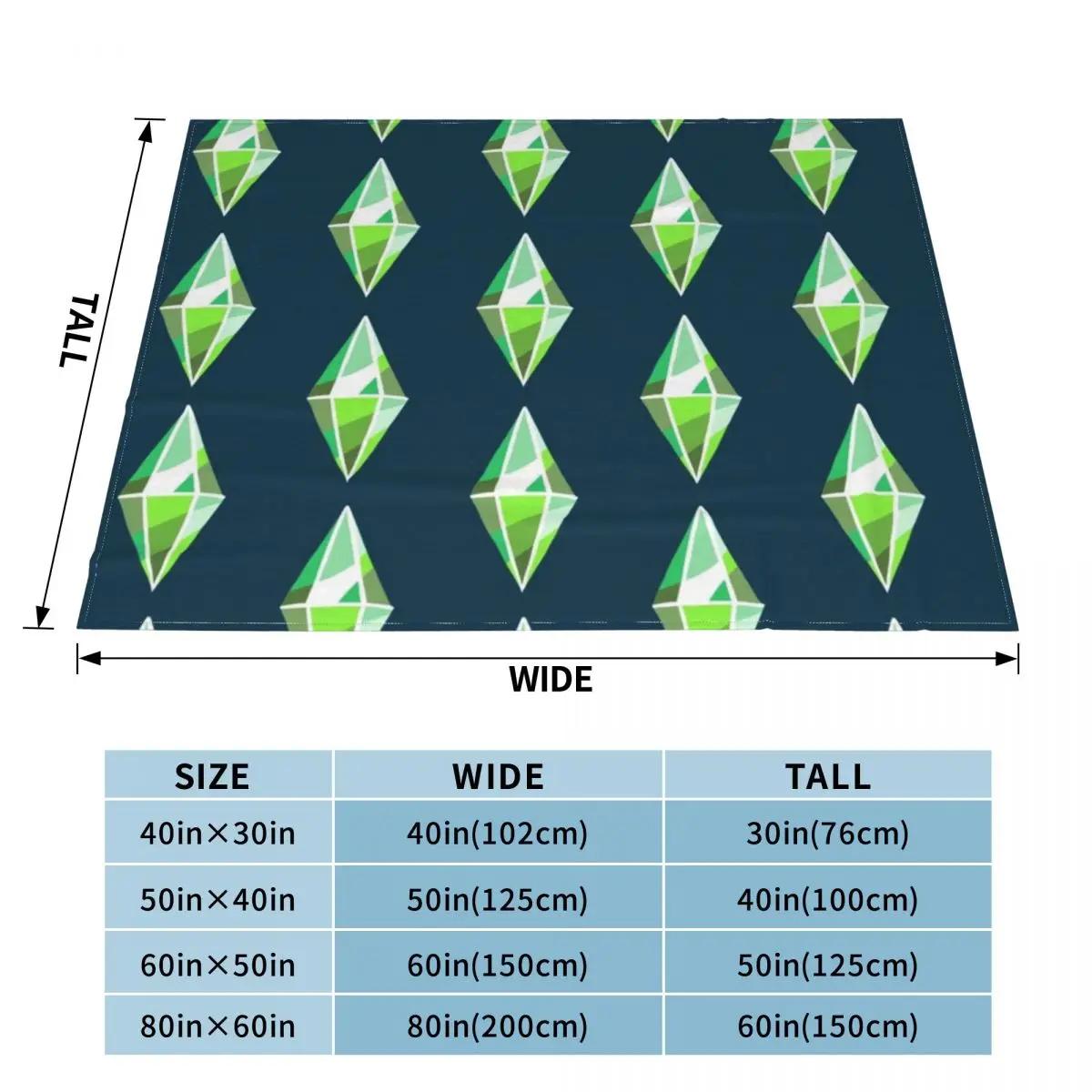 Sims 4 Plumbob Throw Blanket Stuffeds halloween decorative Blankets 100X150CM
