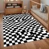 1pcBlack and White Carpets Simple and High-end Element Floor Mats Bedroom Carpets Restaurant and Café Home Decoration Rugs
