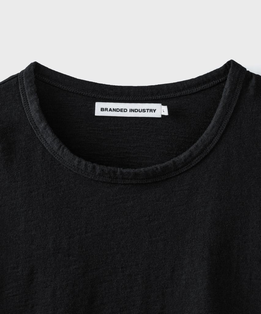 Beulaendideu Soft Slub Crop T-Shirt [Black]