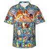 Camicia Hawaiana Vintage da Uomo con Gelato, Abbigliamento da Spiaggia, Vacanze Estive, Retrò, Menu, Poster, Camicie a Bottoni