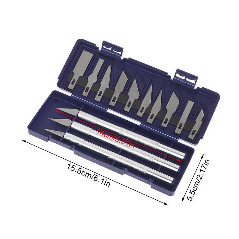 13Pcs Aluminum Alloy Carving Knives Precision Blades For Paper Cuttings Film Applications And Diy Craft Carving Sculpture Paper