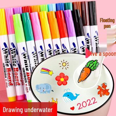 12-Farben Schwebendes Aquarellstift-Set: Auslöschbare Kinderzeichen- & Whiteboard-Stifte