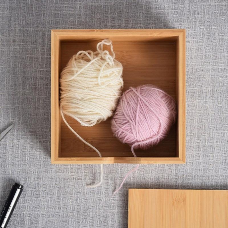 Square Knitting Bowl Crocheting Bowl Wool Holder Knitting Bowl Holder Wool Storage Bowl Knitting Accessories for Daily