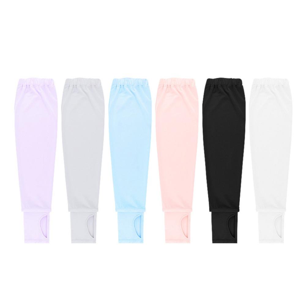 Elastic Long Ice Silk Sleeves Arm Protection Cycling Gloves Sunscreen Arm Covers  Women/girls