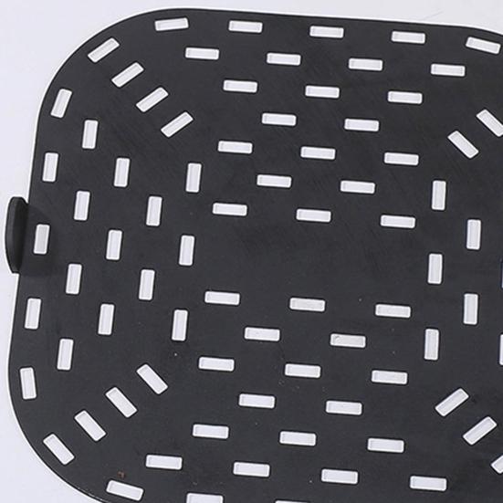 Air Fryer Liner Silicone Baking Pad Square Heat Resistant Air Fryer Accessories Replacement Crisper Plate Non-Stick Air Fryer Grill Pan