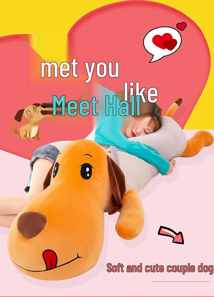 Couple Strap Dog Plush Toy: Large, Soft Prone Position Pillow Doll Cushion