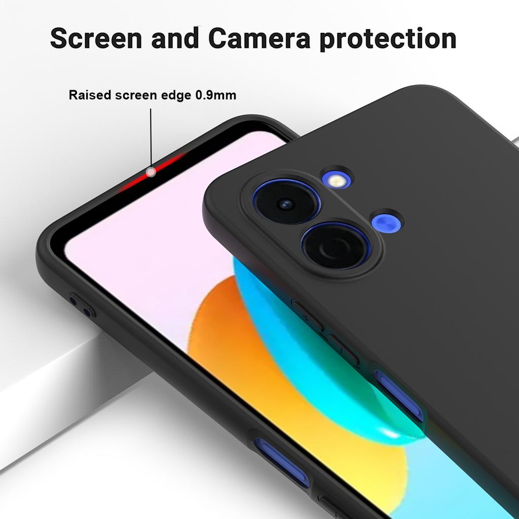 For TECNO Spark Go 3 Liquid Silicone Case Phone Back Cover with Hand Strap