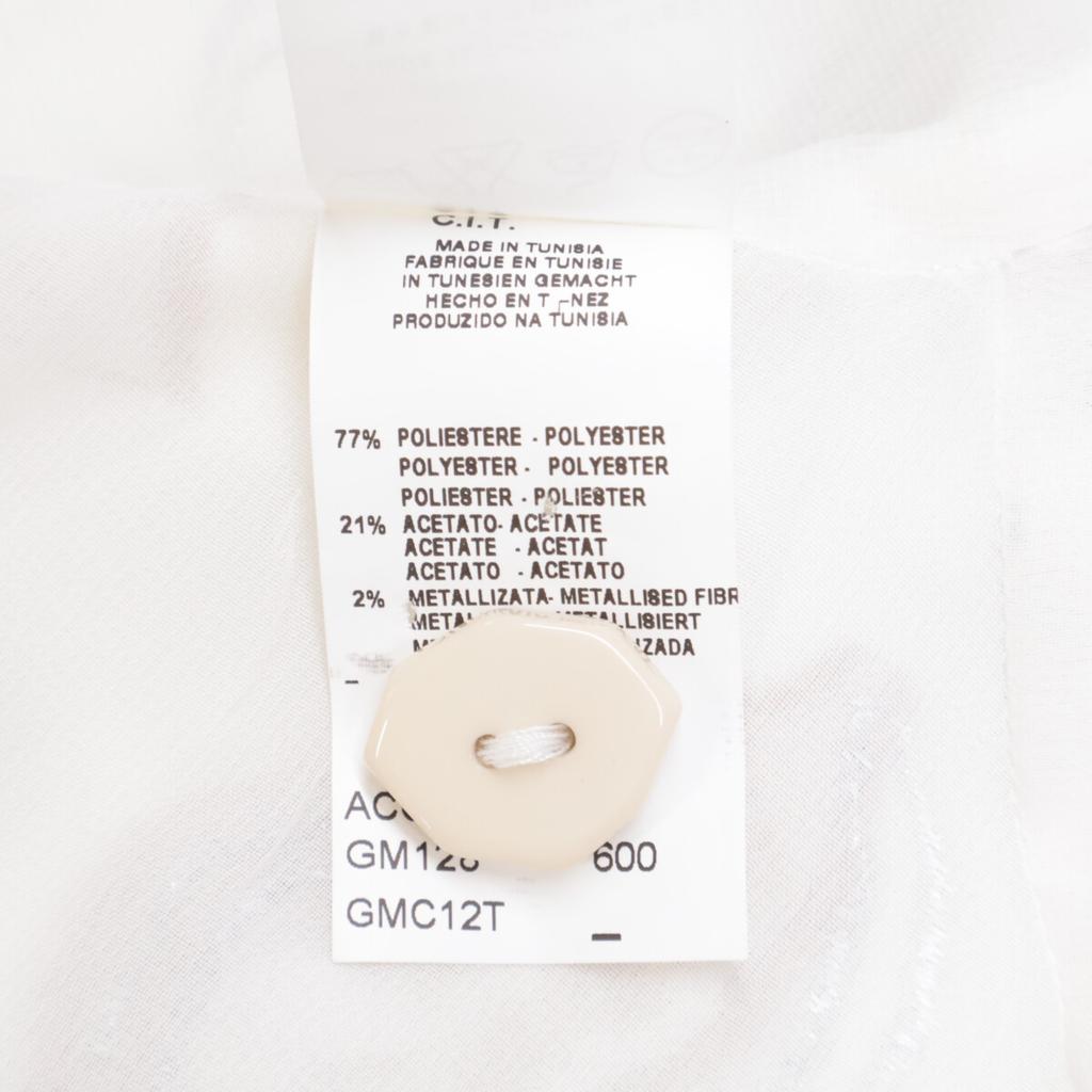 ARMANI COLLEZIONI [Domestic Genuine] GMC12T GM128 Flower Print Collarless Jacket Jacket 42 White / SilverUsed