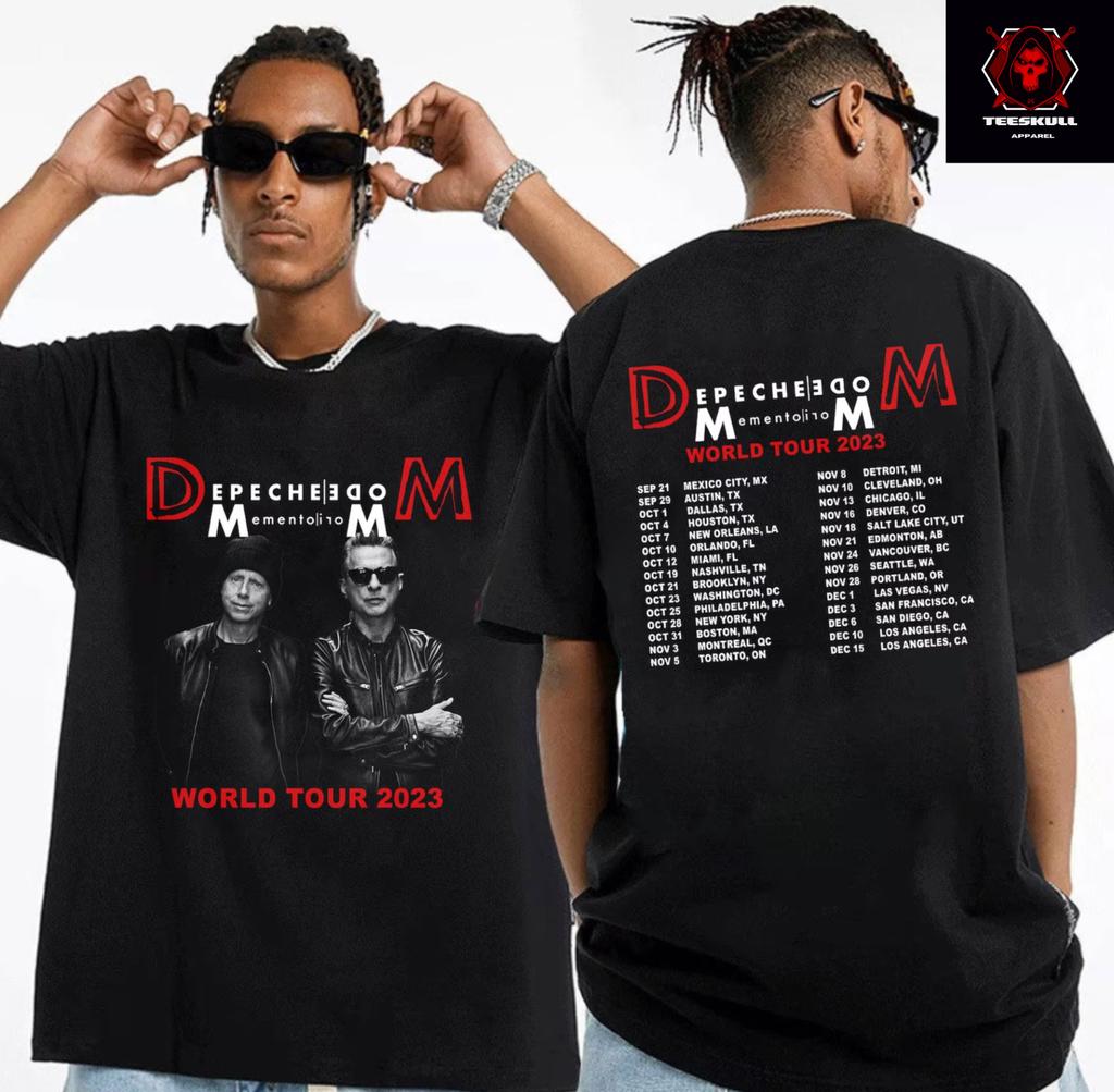 26 Depeche Mode "Momento Mori Wereldtournee 2023" Unisex Dubbelzijdige T-SHIRT S-3XL Unisex T-shirt