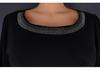 Hotfix Rhinestone Mesh Sleeve Bodycon Dress - Elegant Slim Fit with Sexy Round Neck