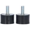 2 stk Vibrasjonsdempende Feste Gummiisolator for Luftkompressor Dieselmotor VD M10 25mm