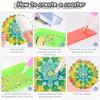 8 Pieces/set of Diamond Flower Patterned Coasters, DIY Coasters with Holder, Suitable for Beginners and Adults, Art and Craft Supplies Gifts