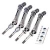 Steel CVD Front Rear Drive Shaft Set for 1/10 Traxxas Slash 4X4 Slash Rustler VXL Stampede 4X4 VXL Car Upgrade Parts