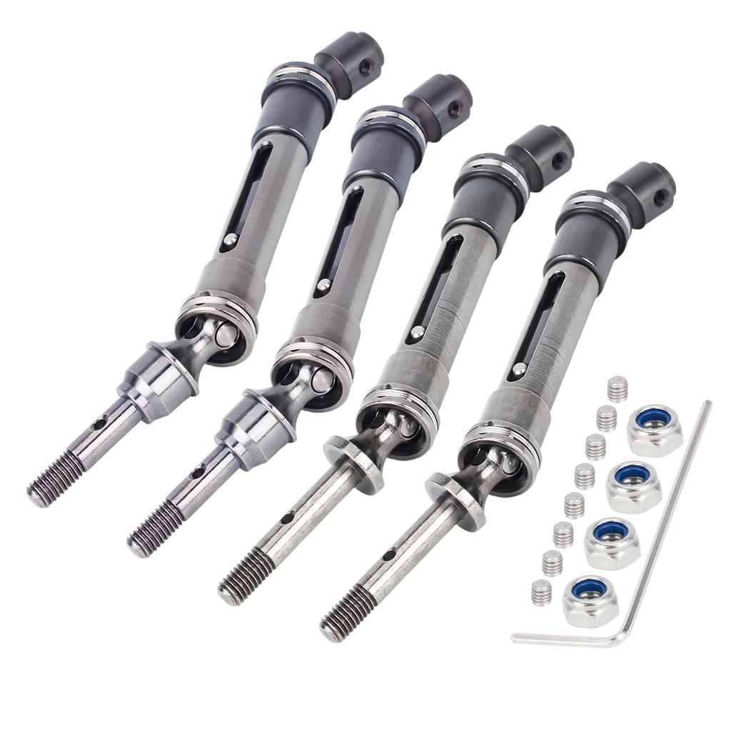 Steel CVD Front Rear Drive Shaft Set for 1/10 Traxxas Slash 4X4 Slash Rustler VXL Stampede 4X4 VXL Car Upgrade Parts