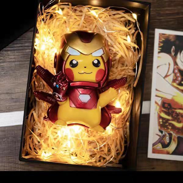 Pikachu Iron Man Marvel Avengers Dashboard Figurine