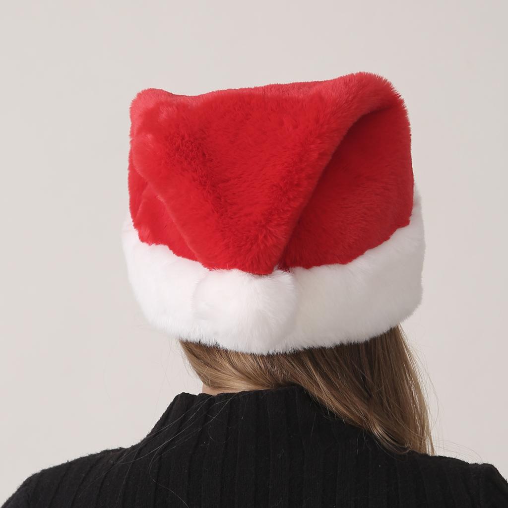 Women Winter Christmas Hat Red Pompom Xmas Hat